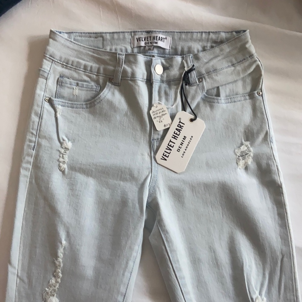 Velvet Heart summer mid ankle skinny Jean in Ice | NWT size 26